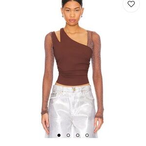Free People Janelle Layered top on Choc. Love